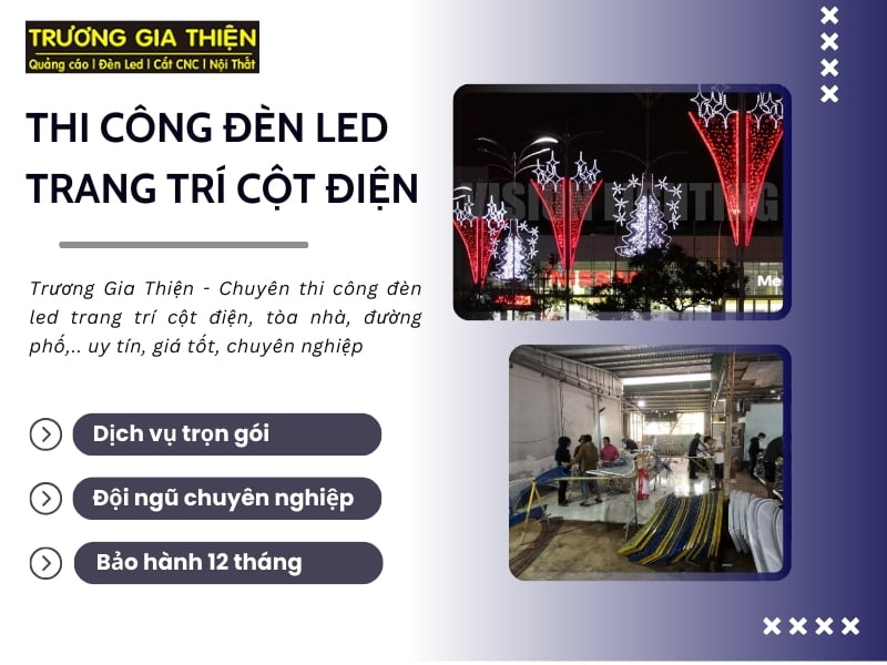 Ưu điểm khi làm hoa văn led cột điện tại Trương Gia Thiện