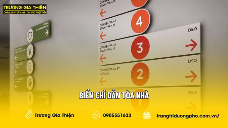 Thiết Kế Và Thi Công Biển Chỉ Dẫn Tòa Nhà