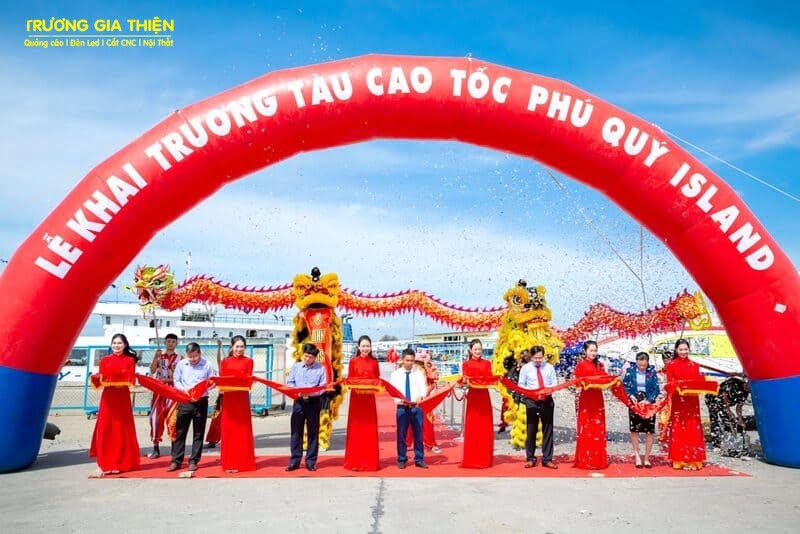 Mẫu cổng chào khai trương