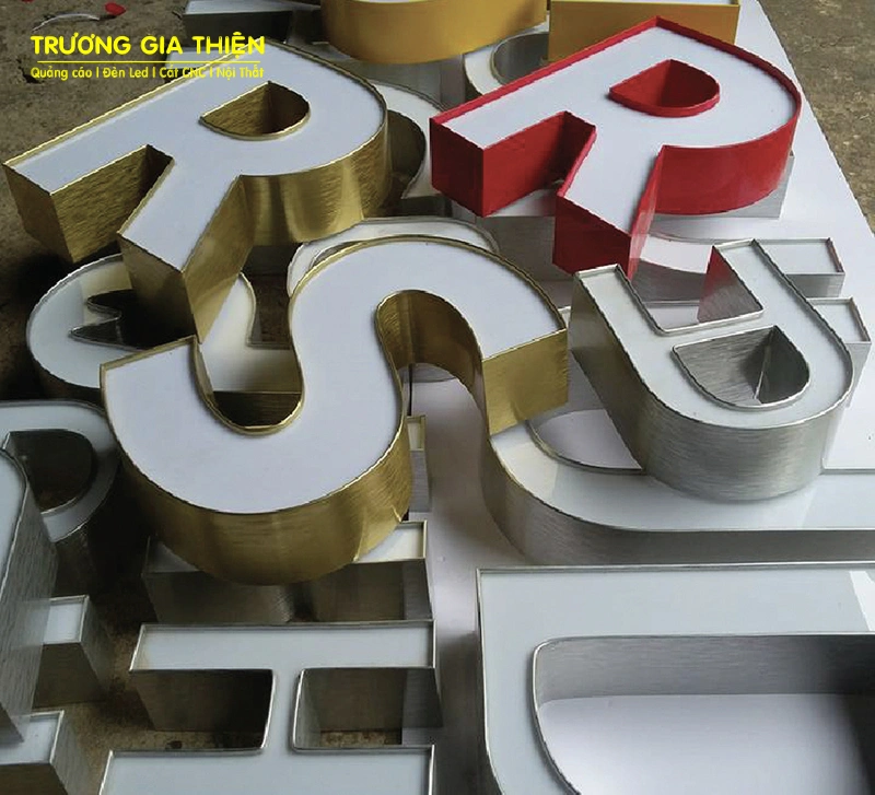 Chữ chân nhôm được ứng dụng phổ biến trên thị trường