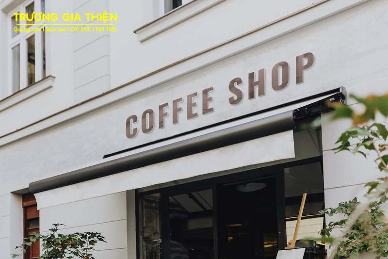 Biển chữ nhôm cho quán cafe