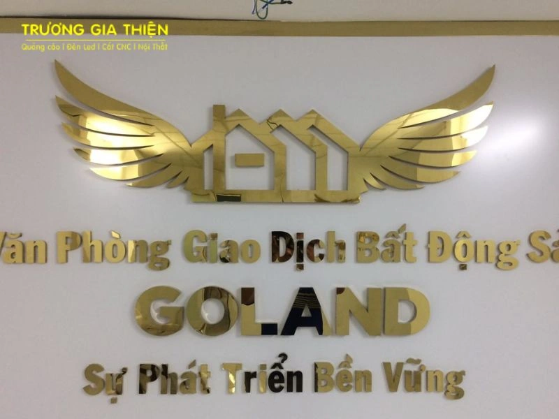 Logo chữ nổi alu cho văn phòng công ty