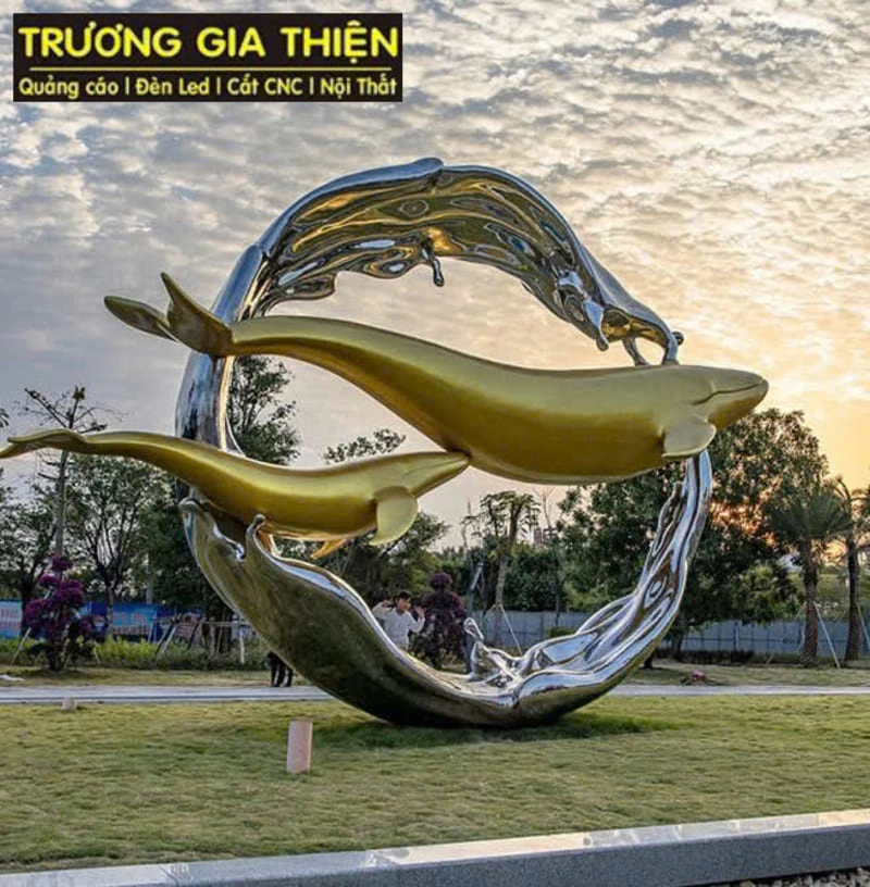 Biểu tượng artwork hình cá heo đầy tính nghệ thuật