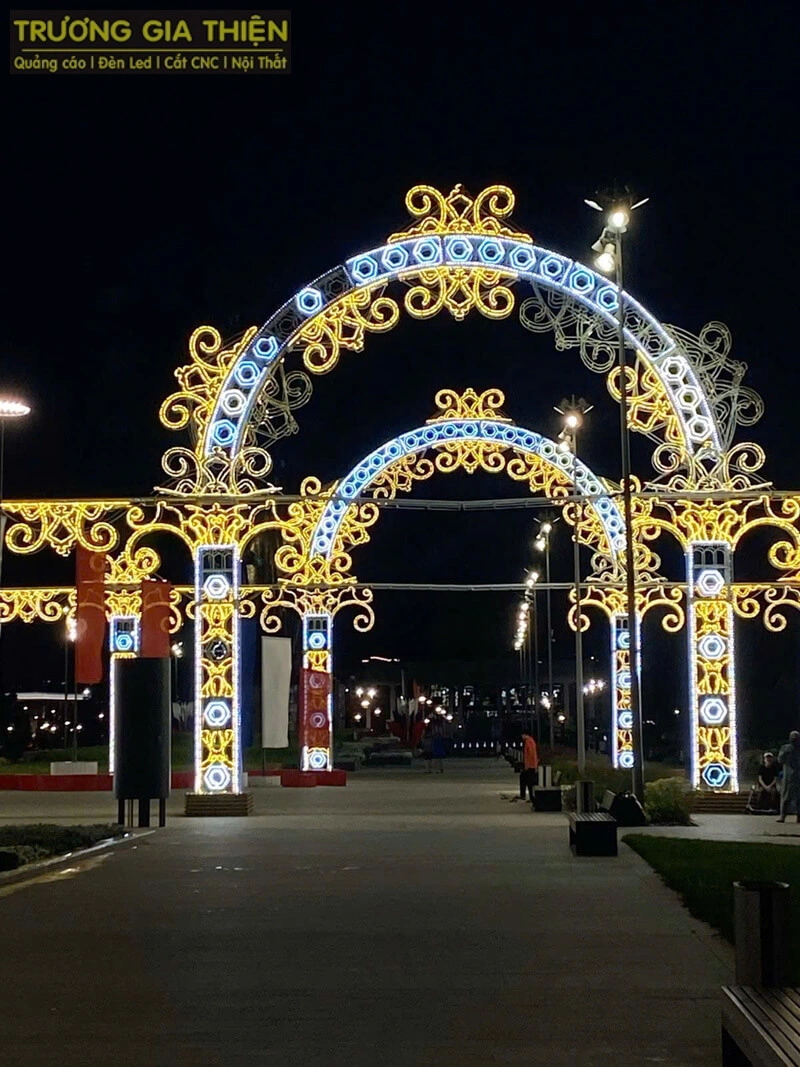 Trang trí đường phố với cổng chào đẹp