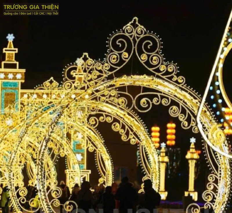 Cổng chào trang trí đường phố kết hợp biểu tượng Artwork