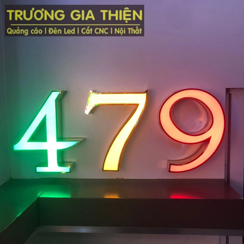 Thiết kế chữ & số theo yêu cầu gia công chữ nổi inox của khách