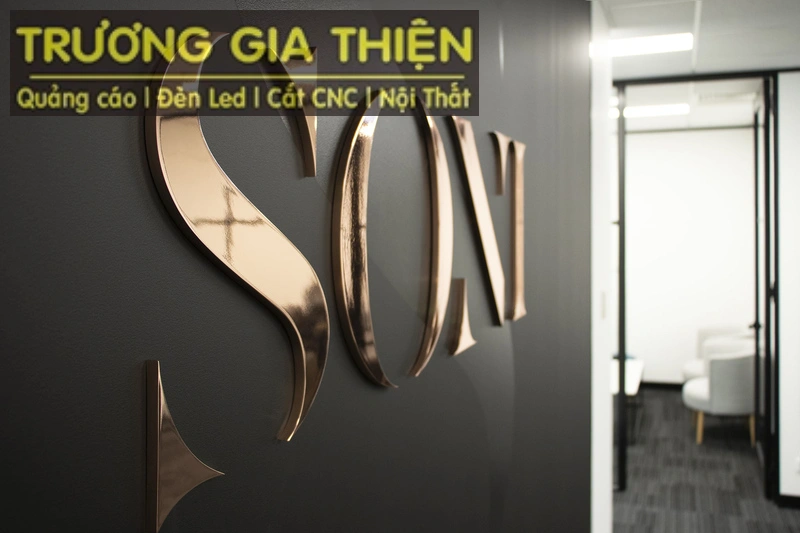 Chữ inox mạ đồng bóng gương