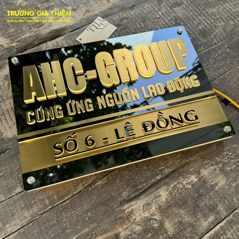 Bảng tên công ty inox chữ nổi