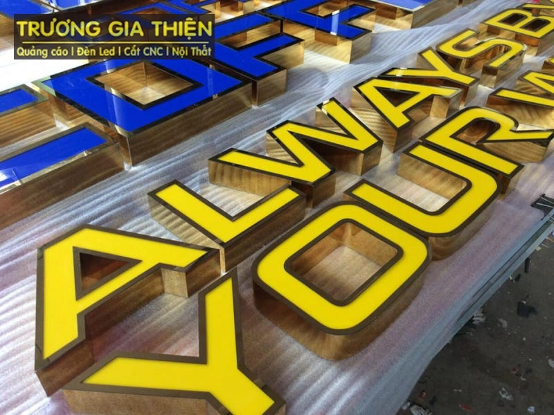 Gia công chữ inox mặt Mica đẳng cấp và bền bỉ