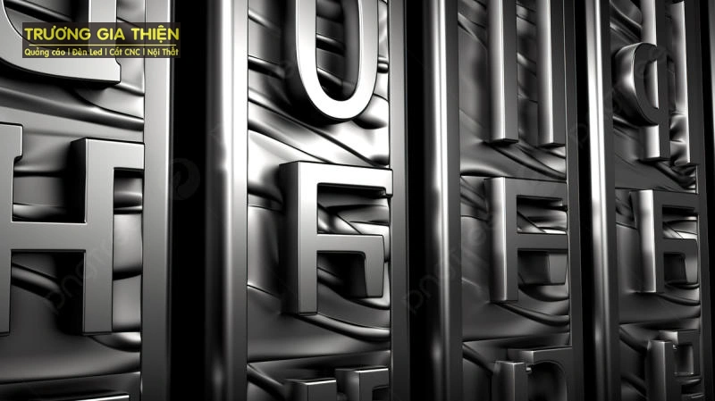 Chữ inox sơn hấp nhiệt màu đen