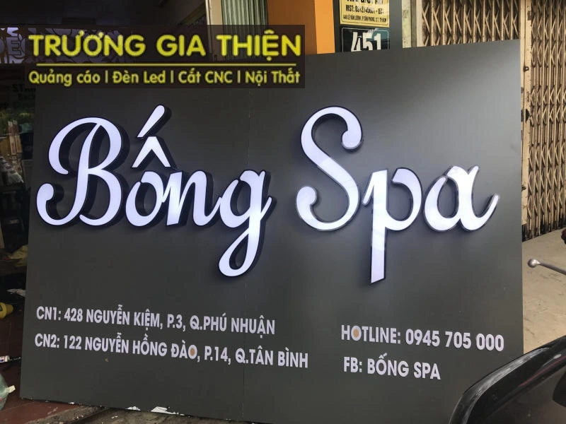 Chọn loại bảng hiệu cho ngành spa