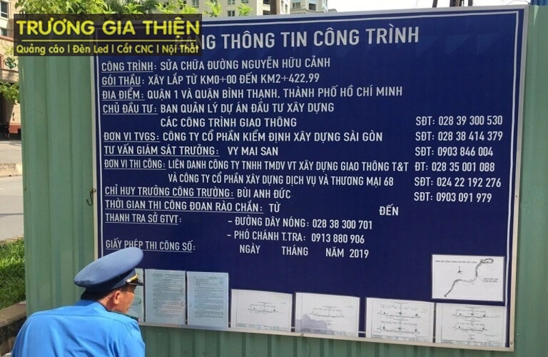 Bảng hiệu thông tin dự án xây dựng