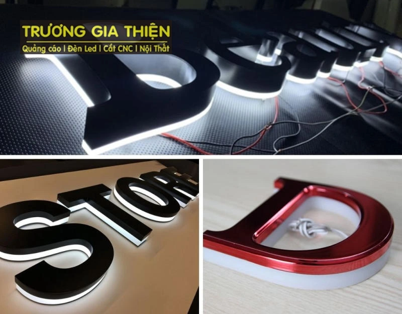 Sơn hấp nhiệt giúp chữ inox chống phai màu dù dưới nắng mưa.