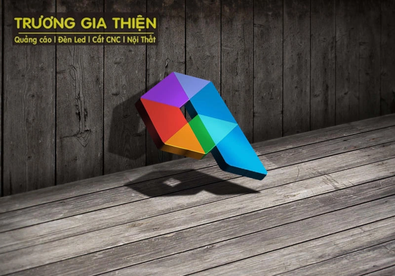 Logo 3D màu sắc nổi bật