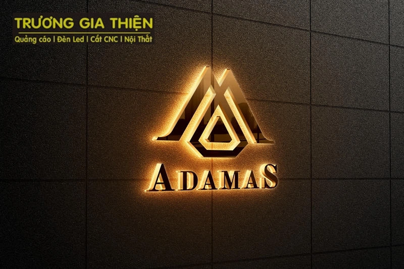 Logo 3D kích thước lớn gắn trên mặt tiền nhà máy, tòa hành chính hoặc cổng chính.