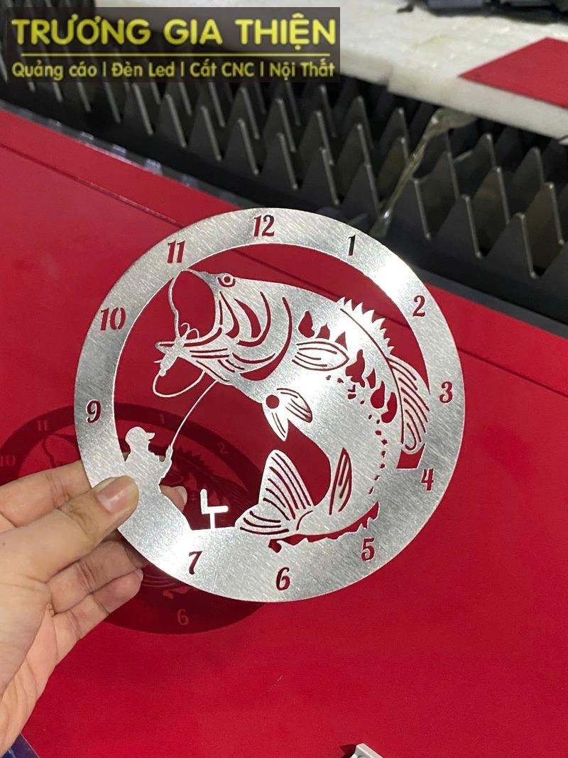 Cắt laser hoa văn trang trí họa tiết cá chép