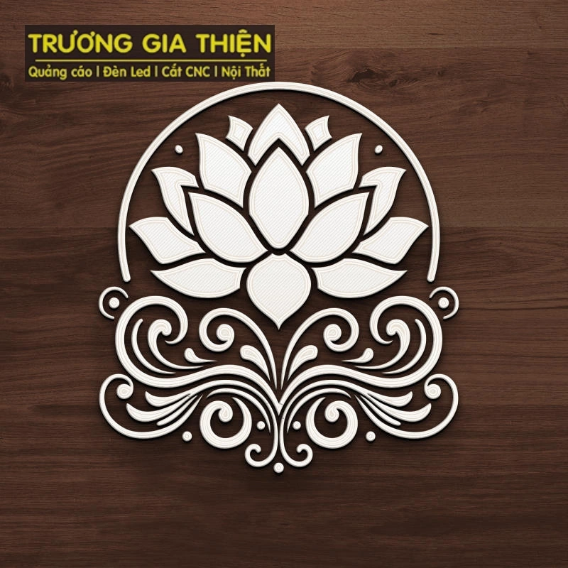 Mẫu hoa sen CNC sang trọng, đậm tính nghệ thuật