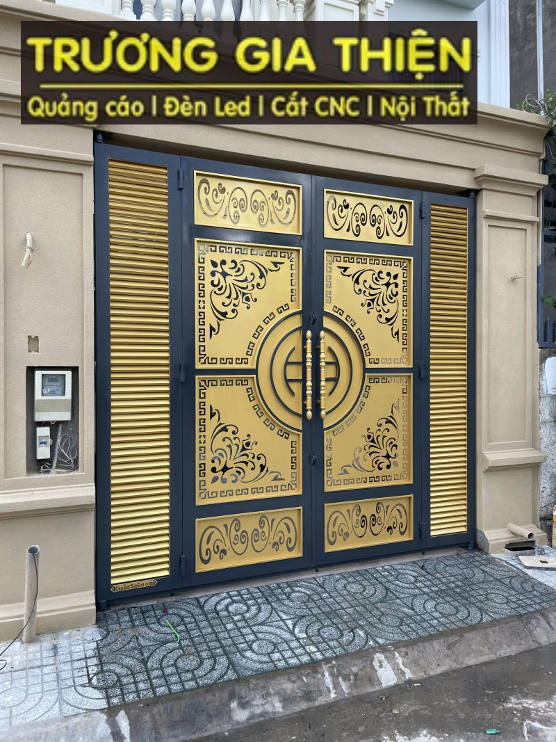 Mẫu cổng sắt CNC tối giản tinh tế