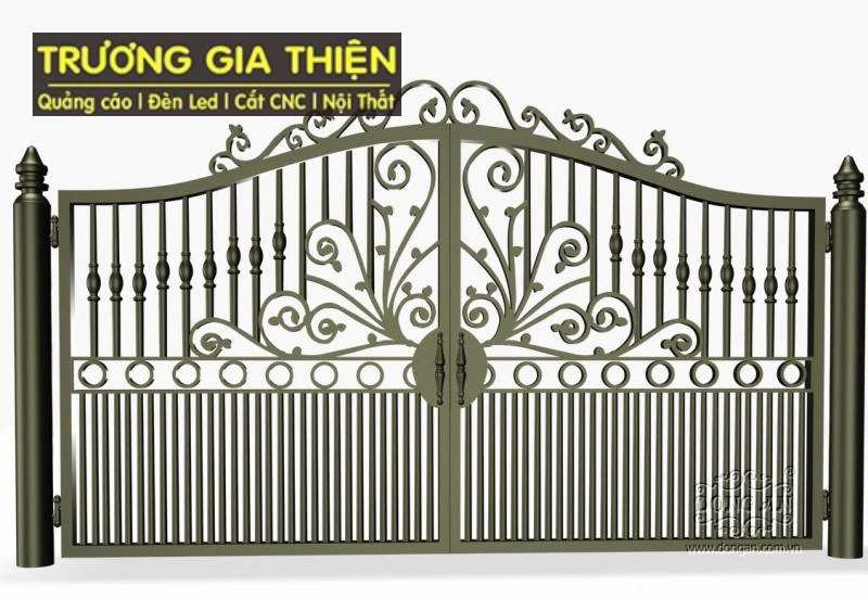 Gia công cổng sắt CNC chuẩn từng chi tiết