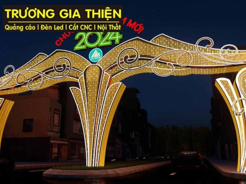 Tạo hình cổng chào đèn led